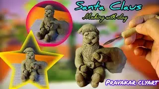 How to make SantaClaus withclay / Diy cute SantaClaus Clay Art / Easy SantaClaus for school project 
