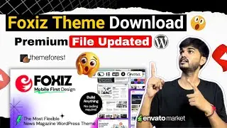 ✨ Foxiz Theme Free Download ~ Themeforest, Foxiz Premium Theme File Updated | Customization in Hindi