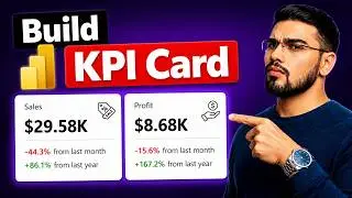 How to create a KPI visual in Power BI | Power BI KPI Card Design Tutorial