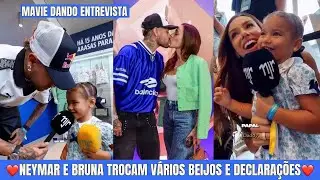 Neymar e Bruna Biancardi Trocam Vários Beijos e Declarações de Amor e Mavie Encanta dando Entrevista