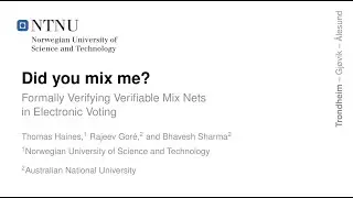 Did you mix me? Formally Verifying Verifiable Mix Nets in Electronic Voting