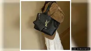 Large Tote Bag for Women,Big Woven Shopper, Fashionable Work Bag, Spacious Laptop Purse for Commute,