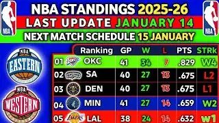 NBA Standings today 2025-26, Last Update 14 January, Nba Highlights Today, Nba Scorers, Nba Schedule
