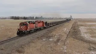 (4K) Railfanning the CP Brooks Subdivision Featuring a SD40-2 lead CWR | January 30, 2022