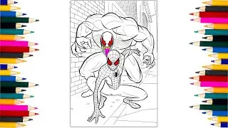 Spider-Man VS Venom Pro Pencils Coloring! Who Will WIN? How to Draw SPIDER-MAN! The Spider-Verse!