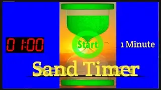 1 Minute Sand Timer with Music | 1 Minute Sand Clock Countdown Timer