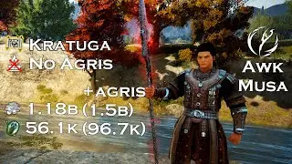 BDO | Kratuga 56.1k (L2 only, 96.7k with Agris Fever) | Awakening Musa 302 Kutum