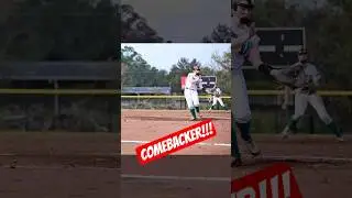 🥎 COMEBACKER! No Time to Blink 😱#softball #shorts #sports