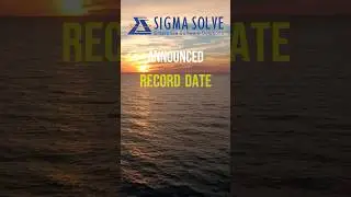 #SIGMA #announced #RECORDDATE #SPLIT #corporateactions Sigma Solve Ltd share latest news