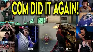 Valorant Streamers Reacts To EG C0M DOING THE FAMOUS C0M FLANK AGAIN To 1v4 CLUTCH Against LOUD