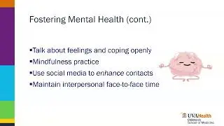 Conversation with a Child Psychologist: Mental Health/Wellness as Part of Daily Life