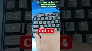 How to remove underline in excel with shortcut keys