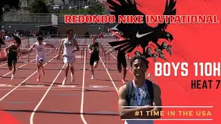 2025 TF - Redondo Nike Track Festival - Boys Varsity 110M Hurdles - Heat 7 - MEET RECORD!!!!