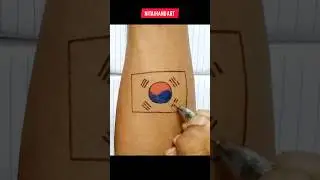 South korea Flag tattoo ✨✨ #southkorea #shorts #short #viral #tattoo