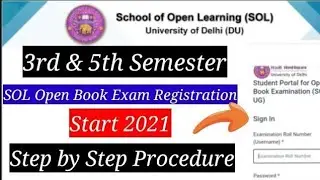 SOL 3rd Semester OBE Exam Registration 2021 | How to OBE Exam Registration from fill | Future Study