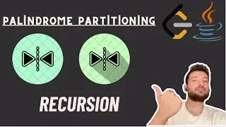 Palindrome Partitioning (Palindrom Bölümleme) | Leetcode | Recursion | Java