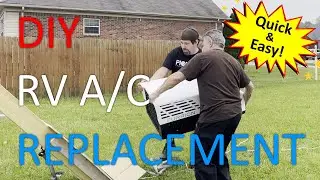 How to lift and replace an RV air conditioning unit quickly and easily.