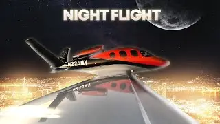 Vision Jets Shortest Flight, at Night! KSAN-KMYF