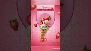 ice cream poster design#shortsvideo #canva