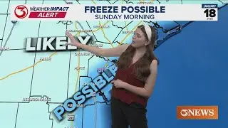 Light freeze possible Sunday morning
