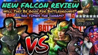 NEW FALCON (JOAQUIN TORRES) REVIEW! WILL HE BE GOOD FOR BATTLEGROUNDS? MARVEL CONTEST OF CHAMPIONS.