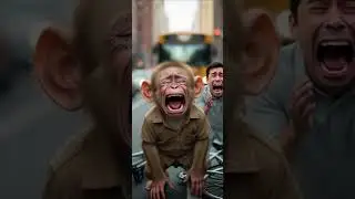 Poor Baby Monkey Crying Alone