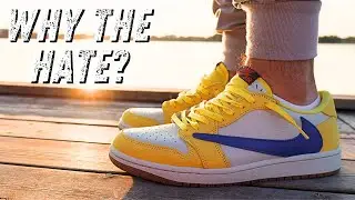 TRAVIS SCOTT Jordan 1 Low Canary Elkins Review & On Feet
