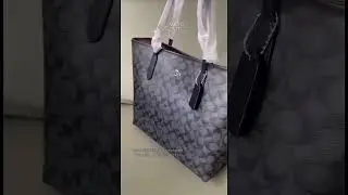 (100% ORIGINAL) Coach Tote Zip Black PROMO 50-70%! Tas Branded Original Factory Outlet SKU TS-12V4-7