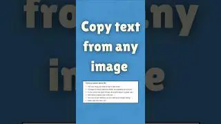 Copy Text From any image