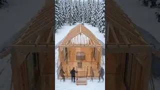 Building a Dream Winter Cabin in the Snow ❄️🏡