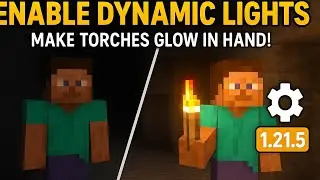 How To Make Torch Glow in hand in Minecraft Java Edition | TLauncher | in Hindi