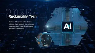 Free Blue Technology Digital Artificial Intelligence Development Timeline Slideshow Video-FlexClip