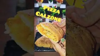 Air Fryer Pizza Calzone - 2 Ways #pizza #calzone #calzonepizza #baking #recipe #cooking #shorts