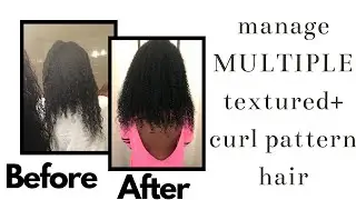Wash and go routine for natural curly hair | MULTIPLE textured hair