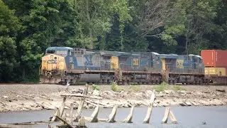 Railfanning the CSX River Line at Fort Montgomery, NY | Ft. CSX Dash 8s