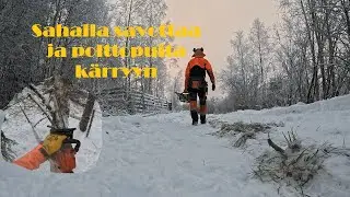 Moottorisahahommia ja polttopuukuorman tekoa | Jatketaan raaka-aineen hankintaa