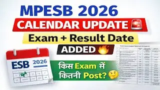 MPESB Exam Calendar 2026 UPDATE 🚨 | Exam + Result Date Added | किस Exam में कितनी Post ? 🤔