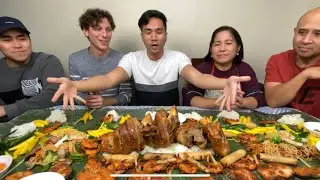Fabio Eats with LOUD BISAYA FAMILY and eats BAGOONG and CRISPY PATA | boodle fight with family ❤️
