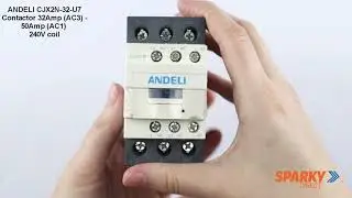 ANDELI CJX2N-32-U7 Contactor | 32Amp (AC3) - 50Amp (AC1) | 240V coil