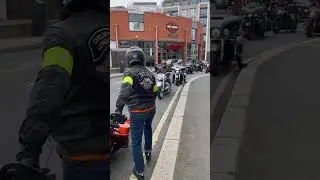 Chelsea & Fulham Harley Owners Group Rideout departure from Warr's H-D