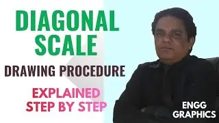 Diagonal Scale | Explained step by step | Engg Graphics in Hindi|