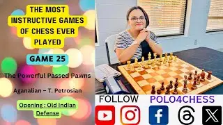 The Most Instructive Games of #Chess Ever Played | Game 25 | Aganalian - #Petrosian | Tblisi 1945