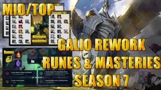 New Galio rework Runes and Masteries 7.6 Season 7 League of legends