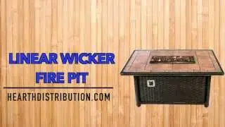 Wicker Linear Fire Pit - Hearth Distribution