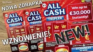 Premiera | Wznowienie | Nowa Zdrapka All Cash TRIPLER | NEW ALL CASH TRIPLER Scratch Cards Ireland