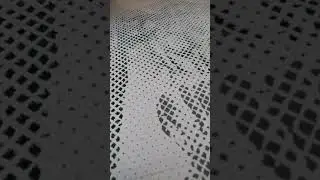 Crazy detail on halftone skull stencil street art Painting
