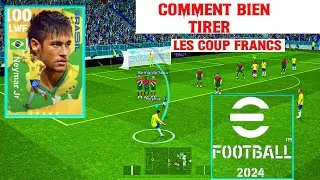 Comment bien Tirer les COUPS FRANCS sur eFootball 2024 mobile | Tuto Coup Franc efootball (Pes 2024)