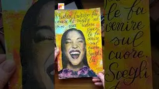 Art Journal pages with gel printing |  IT 138 | Mixed Media