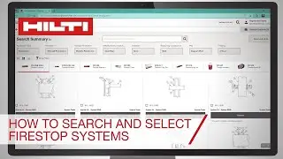 How to search and select firestop systems on the Hilti Construction Platform