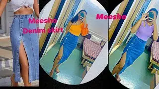 Meesho Viral Denim skirt￼ 😍 under 500 rs only 😍😍
